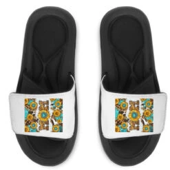 Leopard Sunflowers Gemstones Mom Slide Sandal