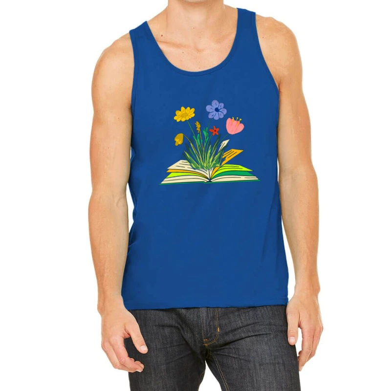 Flowers Growing From Book Unique Tank Top 3 Flowers Growing From Book Unique Tank Top