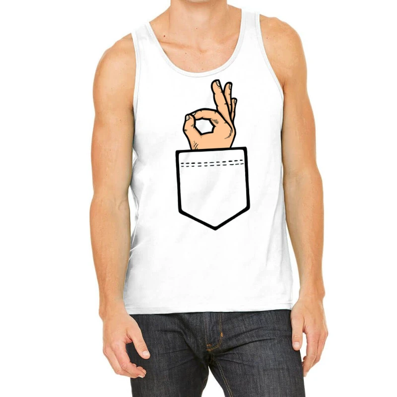 Pocket Ok Sign Tank Top 3 Pocket Ok Sign Tank Top