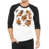 Peanut Cute Squirrels 3/4 Sleeve Shirt -Rugged Roots Store pmd.2526930920.33.25081655.s3.1 front white and black2 ffffff none x0y0 150 800x800 1
