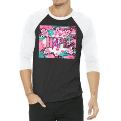 Hope Breast Cancer 3/4 Sleeve Shirt