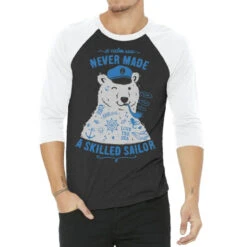 Sailor Tattooed Bear 3/4 Sleeve Shirt