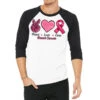 Peace Love Cure Cancer 3/4 Sleeve Shirt -Rugged Roots Store pmd.2526975614.33.25100706.s3.1 front white and black2 ffffff none x0y0 150 800x800 1