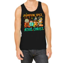 Rugged Roots Store 31 Pumpkin Spıce Jesus Christ Coffee Cups Tank Top