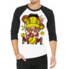 Softball Mom Messy Bun 3/4 Sleeve Shirt -Rugged Roots Store pmd.2526993070.33.25100839.s3.1 front white and black2 ffffff none x0y0 150 800x800 1
