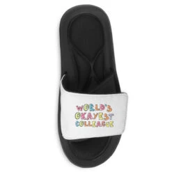 World S Okayest Colleague Gift Idea Slide Sandal -Rugged Roots Store pmd.2527005120.202.25083446.s3.1 front customized1 f5f5f5 none x75y71.5 90 800x800 1