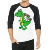 Unicorn Riding T Rex Dinosaur Boys Girls Kids (2) 3/4 Sleeve Shirt 1 Unicorn Riding T Rex Dinosaur Boys Girls Kids (2) 3/4 Sleeve Shirt -Rugged Roots Store pmd.2527013414.33.25089417.s3.1 front white and black2 ffffff none x0y0 150 800x800 1