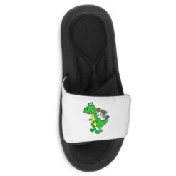 Unicorn Riding T Rex Dinosaur Boys Girls Kids (2) Slide Sandal -Rugged Roots Store pmd.2527013457.202.25089417.s3.1 front customized1 f5f5f5 none x90y62.5 60 800x800 1