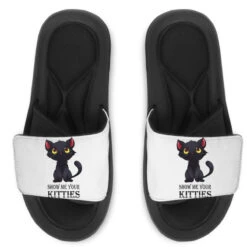 Show Me Your Kitties Meme Cat Lover Gift (4) Slide Sandal