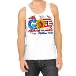 With God All Things Are Possible Usa Tank Top