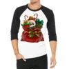 Chrismas Santa Claus Bag 3/4 Sleeve Shirt