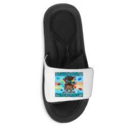 Autism Mom Afro Messy Bun Slide Sandal -Rugged Roots Store pmd.2527099944.202.25097430.s3.1 front customized1 f5f5f5 none x75y59 90 800x800 1