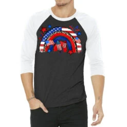 American Rainbow 3/4 Sleeve Shirt