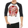 Valentine's Day Pig 3/4 Sleeve Shirt -Rugged Roots Store pmd.2527123576.33.25102558.s3.1 front white and black2 ffffff none x0y0 150 800x800 1