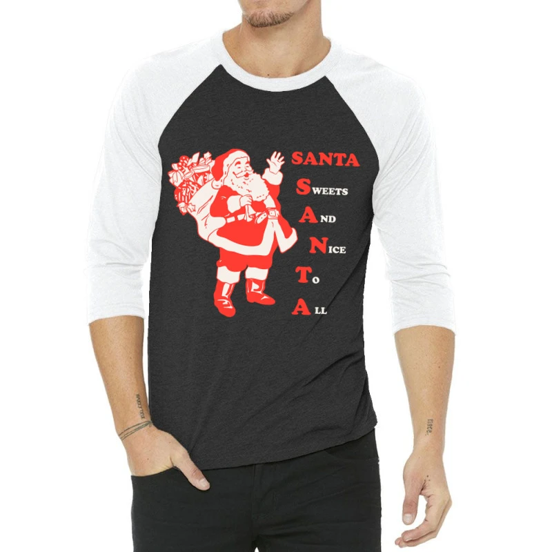 Santa 3/4 Sleeve Shirt 3 Santa 3/4 Sleeve Shirt