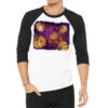 Halloween Pumpkin Cobweb Background 3/4 Sleeve Shirt