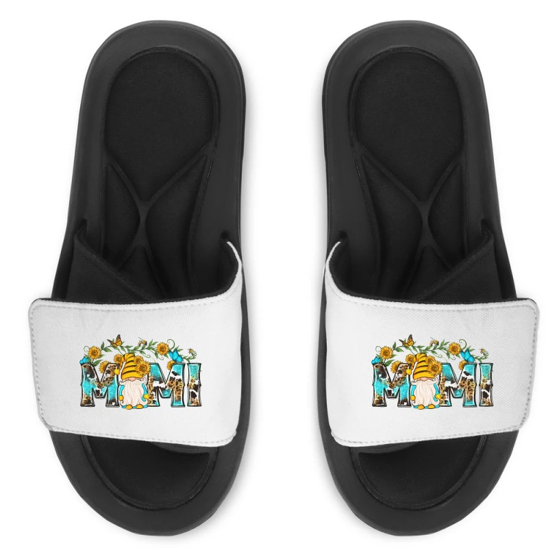 Western Mimi With Gnome And Sunflowers Slide Sandal 3 Western Mimi With Gnome And Sunflowers Slide Sandal